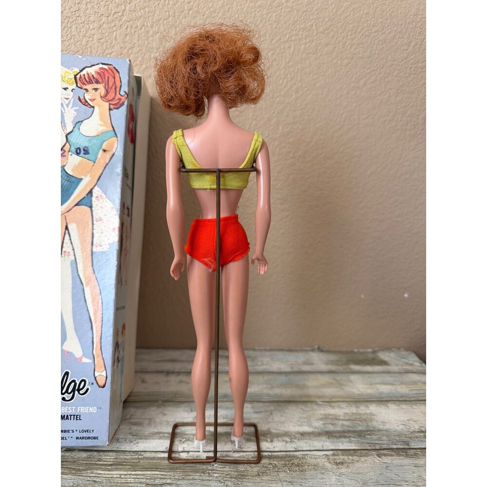 Vintage Original 1962 Barbie Midge Titian Doll #860 w/Swimsuit Shoes & Box - Picture 4 of 16